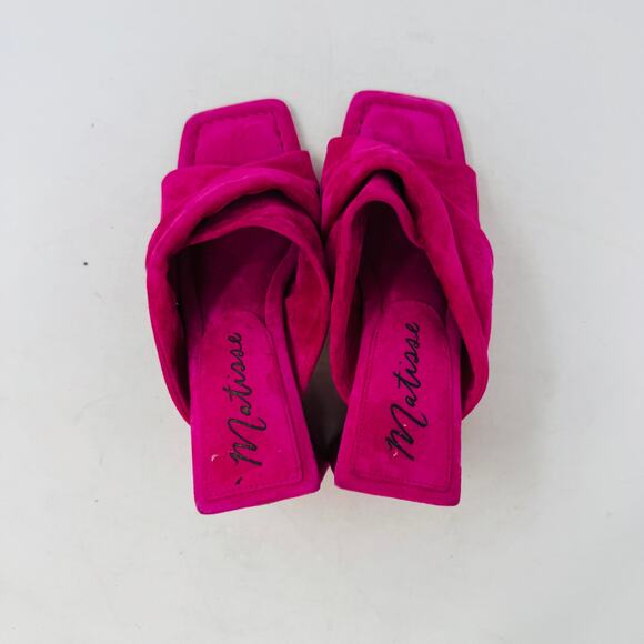 Matisse Dawson Women’s Size 7M Hot Pink Suede Block Heel Sandals - Picture 8 of 13